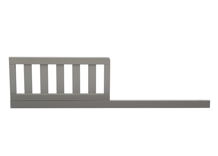 Gray baby crib rail on a white background
