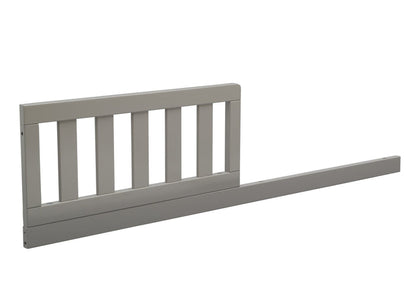 Gray baby crib rail on a white background