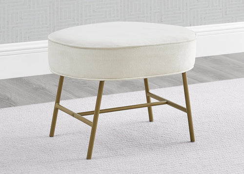 Ella Ottoman with LiveSmart Evolve Fabric Ivory with Melted Bronze (789)