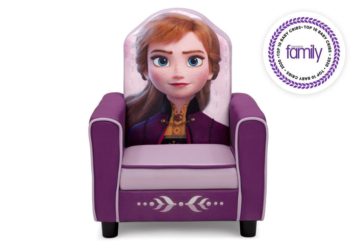 Delta Children Frozen II 1091 Anna Figural Upholstered Kids Chair, Front Silo View Frozen 1091
