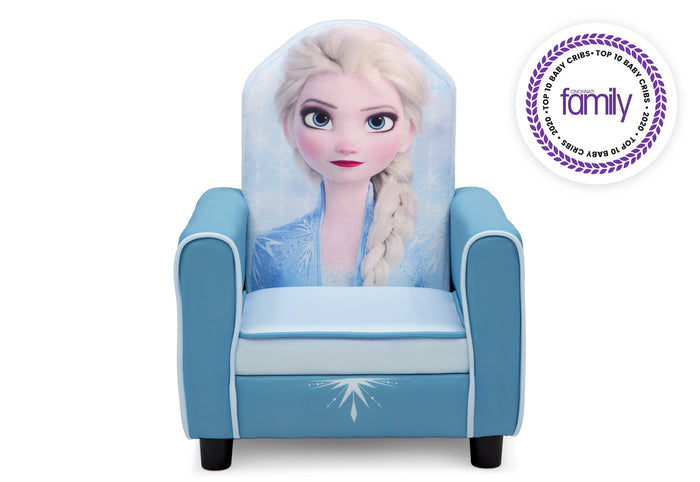 Delta Children Frozen II (1091) Elsa Figural Upholstered Kids Chair, Front Silo View Frozen 1091