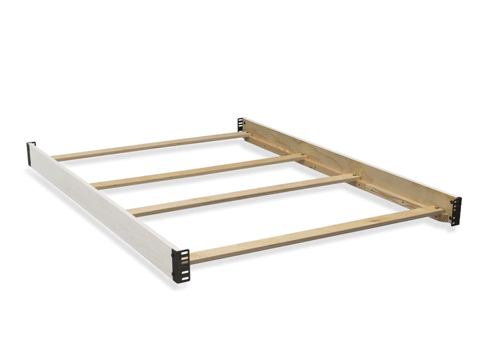 Wooden bed frame on a white background
