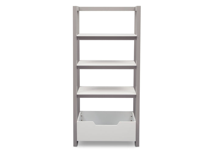 Delta Children Bianca with Grey (166) Gateway Ladder Shelf, Front View a4a