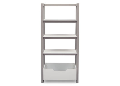 Delta Children Bianca with Grey (166) Gateway Ladder Shelf, Front View a4a