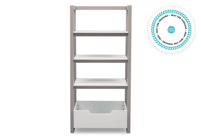 Delta Children Bianca White with Grey (166) Gateway Ladder Shelf