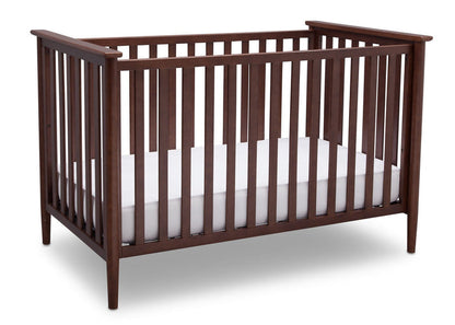 Delta Children Walnut (1316) Greyson 3-in-1 Crib, Angled View, b3b