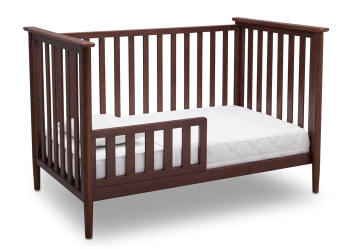 Delta Children Walnut (1316) Greyson 3-in-1 Crib, Angled Conversion to Toddler Bed, b4b