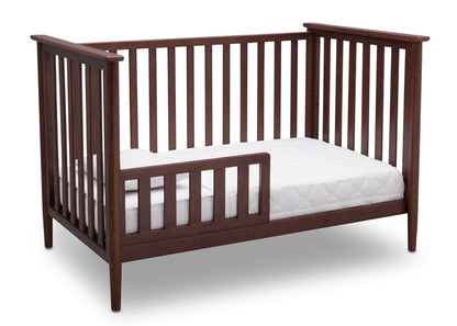 Delta Children Walnut (1316) Greyson 3-in-1 Crib, Angled Conversion to Toddler Bed, b4b