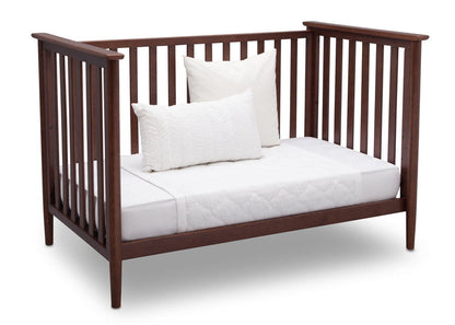 Delta Children Walnut (1316) Greyson 3-in-1 Crib, Angled Conversion to Daybed, b5b