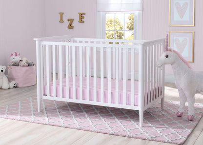 Delta Children Bianca White (130) Greyson 3-in-1 Crib, Hangtag, a0a