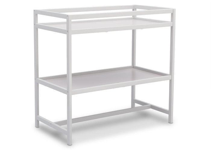 Delta Children White (100) Harbor Changing Table, Side View b2b