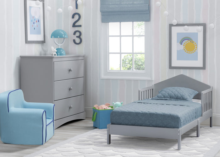 Delta Children Grey (026) Homestead Toddler Bed Room View