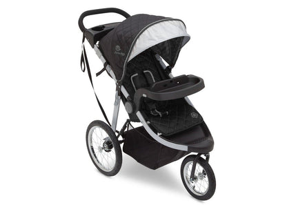 Delta Children J is for Jeep Brand Trek Grey Tonal (0261) Cross Country All Terrain Jogging Stroller Full Left Side View a1a