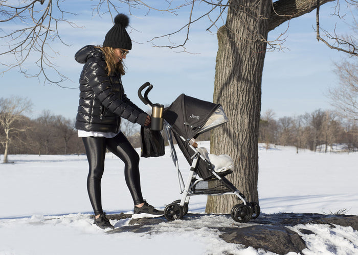 Jeep North Star Stroller by Delta Children, Black with Neutral Grey (2277), Lifestyle