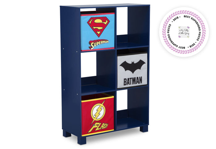 Delta Children Justice League (1215) 6 Cubby Deluxe Storage Unit (TB83424JL), Silo Side, a2a