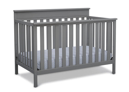Delta Children Grey (026) Kingswood 4-in-1 Convertible Baby Crib Right Crib Silo View