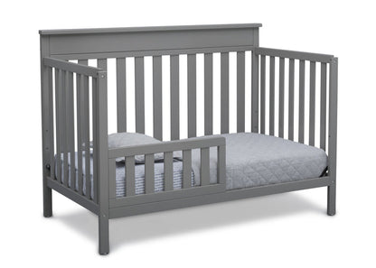 Delta Children Grey (026) Kingswood 4-in-1 Convertible Baby Crib Toddler Bed Silo View
