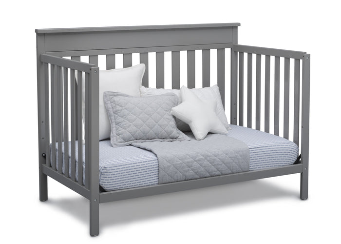 Delta Children Grey (026) Kingswood 4-in-1 Convertible Baby Crib Day Bed Silo View