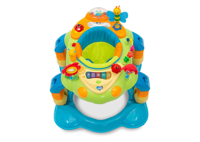 Delta Children Blue Walker (456) Lil’ Play Station 4-in-1 Activity Walker Top Silo View