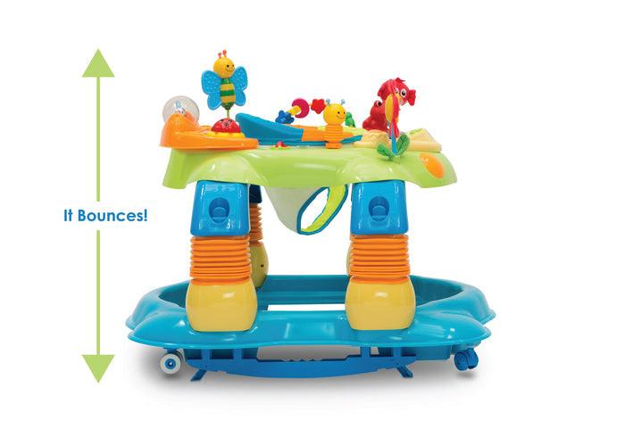 Delta Children Blue Walker (456) Lil’ Play Station 4-in-1 Activity Walker Detail Silo View