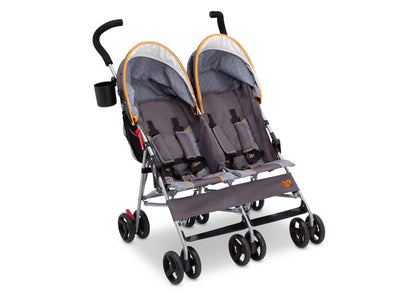 Delta Children Maze (817) LX Plus Side x Side Double Stroller (11709), Angled No Canopy, a3a