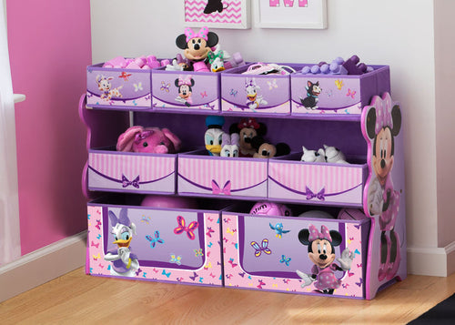 Delta Children Minnie Deluxe Multi-Bin Toy Organizer Room View a0a Minnie Mouse (1058)