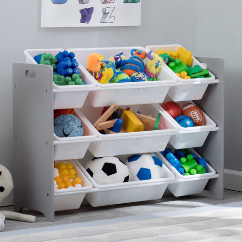 Delta Children Grey (026) MySize 9 Bin Plastic Toy Organizer