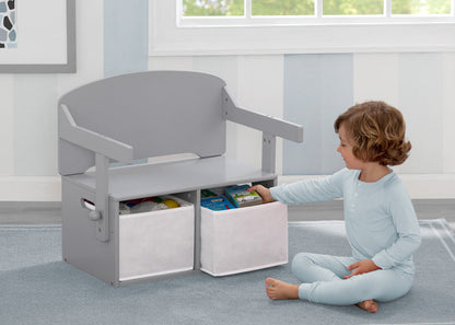 Delta Children Grey (026) MySize Activity Bench, Model View 2