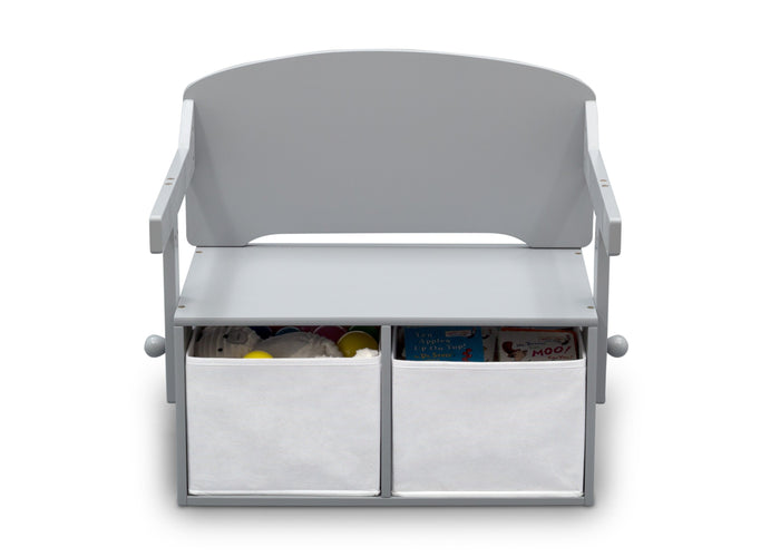 Delta Children Grey (026) MySize Activity Bench, Front Bench Silo View