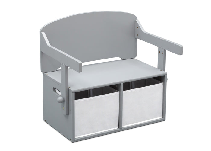Delta Children Grey (026) MySize Activity Bench, Right Bench Silo View