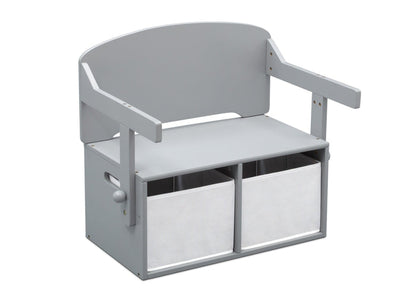 Delta Children Grey (026) MySize Activity Bench, Right Bench Silo View