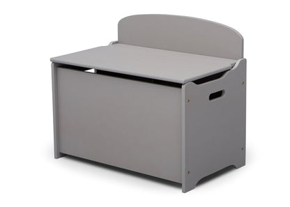 Delta Children Grey (026) MySize Deluxe Toy Box, Left Angle, a2a