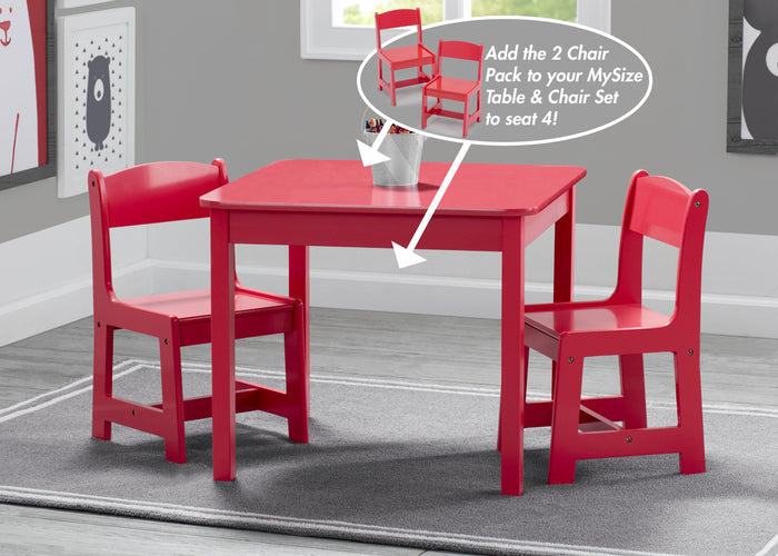 MySize Wood Kids Chairs for Playroom Watermelon (032C)