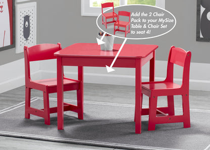 MySize Wood Kids Chairs for Playroom Watermelon (032C)