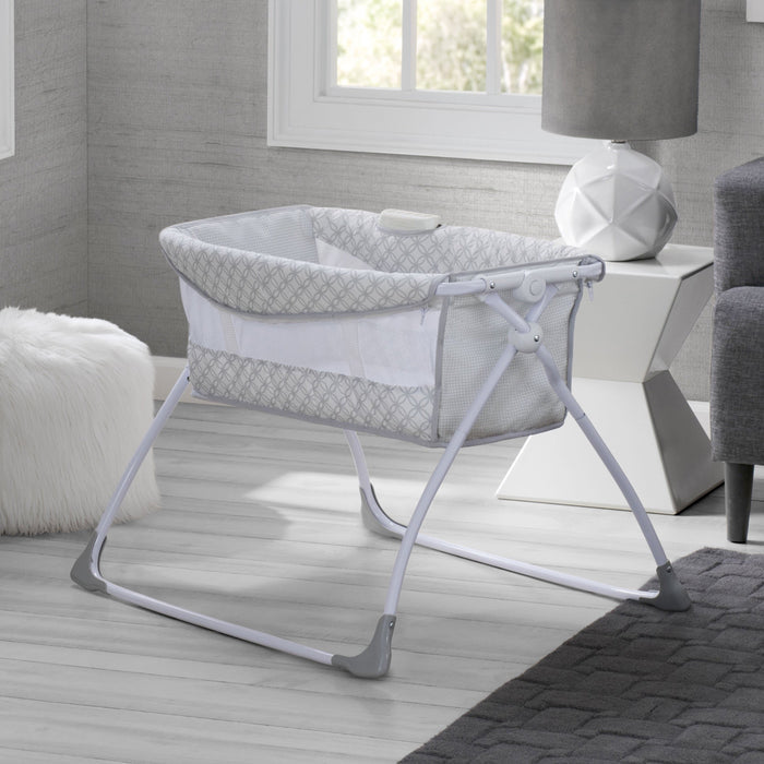 Delta Children Grey Infinity (434) Newborn Soothing Sleeper Bassinet