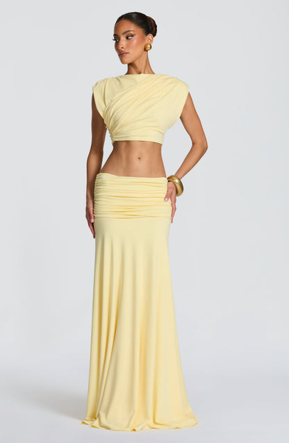 Paige Maxi Skirt - Lemon