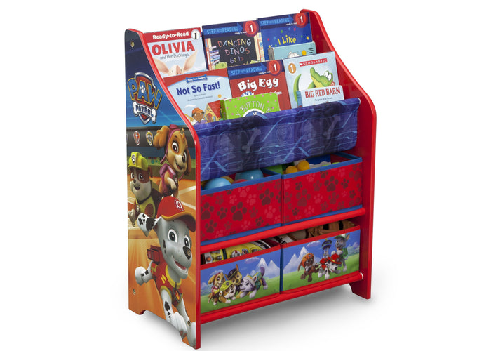 Delta Children Paw Patrol (1121) Book and Toy Organizer (TB83344PW), Right Facing Silo props, a2a