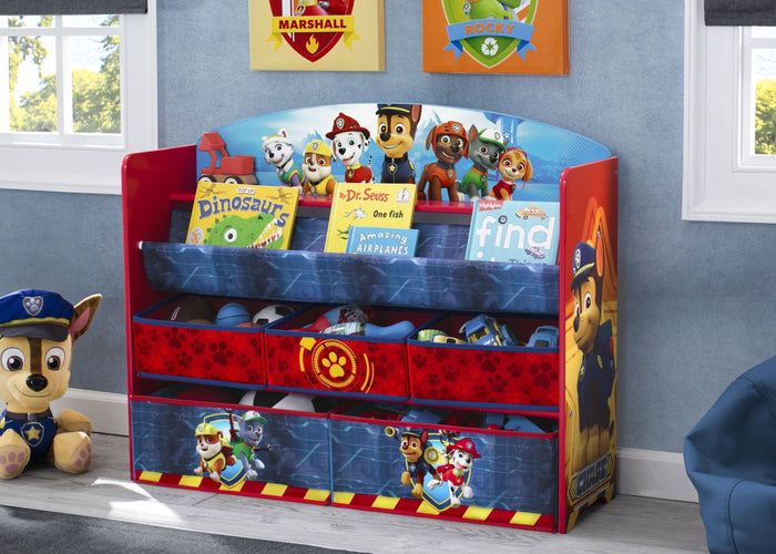 Delta Children Paw Patrol (1121) Deluxe Book and Toy Organizer (TB83271PW) Hangtag, a1a