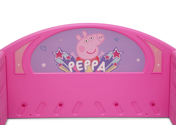 Delta Children Peppa Pig (1171) Plastic Sleep and Play Toddler Bed, Headboard View