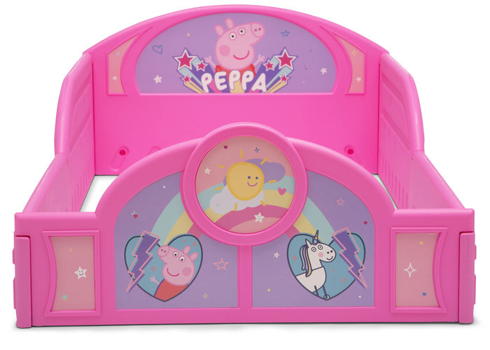 Delta Children Peppa Pig (1171) Plastic Sleep and Play Toddler Bed, Footboard View