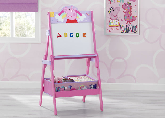Delta Children Peppa Pig (1171) Wooden Activity Easel with Storage, Hangtag View