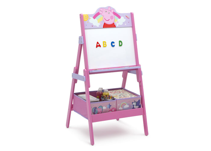 Delta Children Peppa Pig (1171) Wooden Activity Easel with Storage, Right Silo View