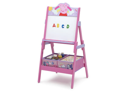 Delta Children Peppa Pig (1171) Wooden Activity Easel with Storage, Left Silo View