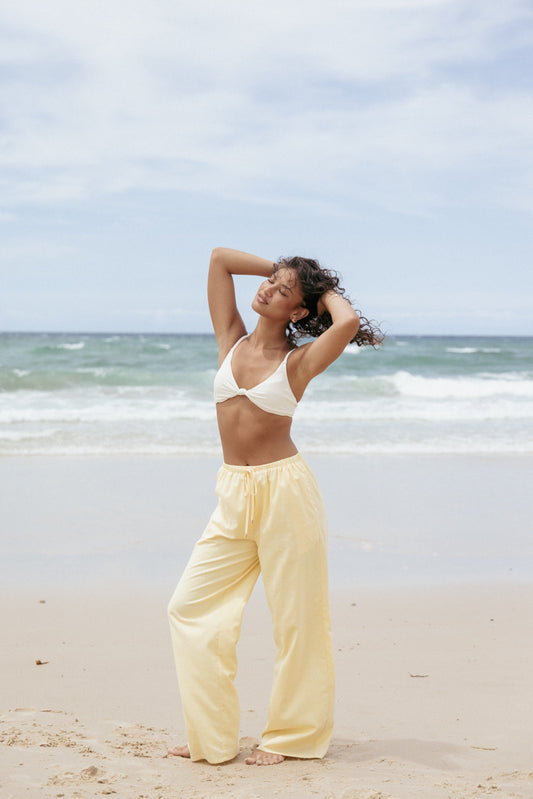 Ember Cotton Pants - Butter Yellow