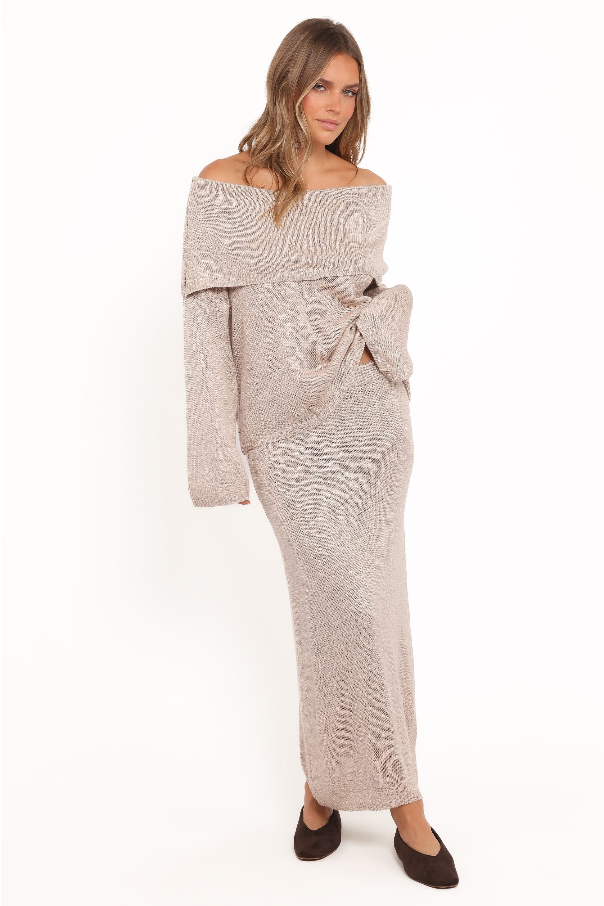 Indya Knit Skirt - Oatmeal
