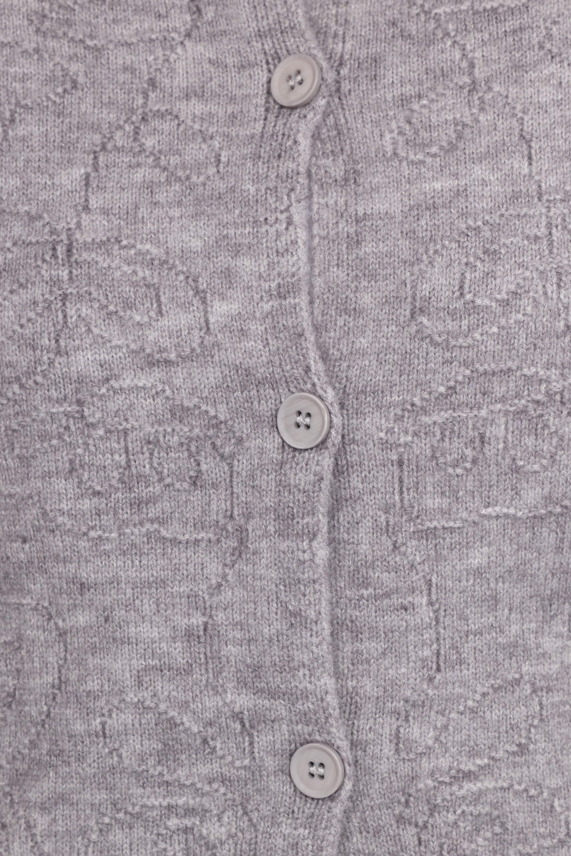 Fauna Tonal Floral Cardigan - Heather Grey