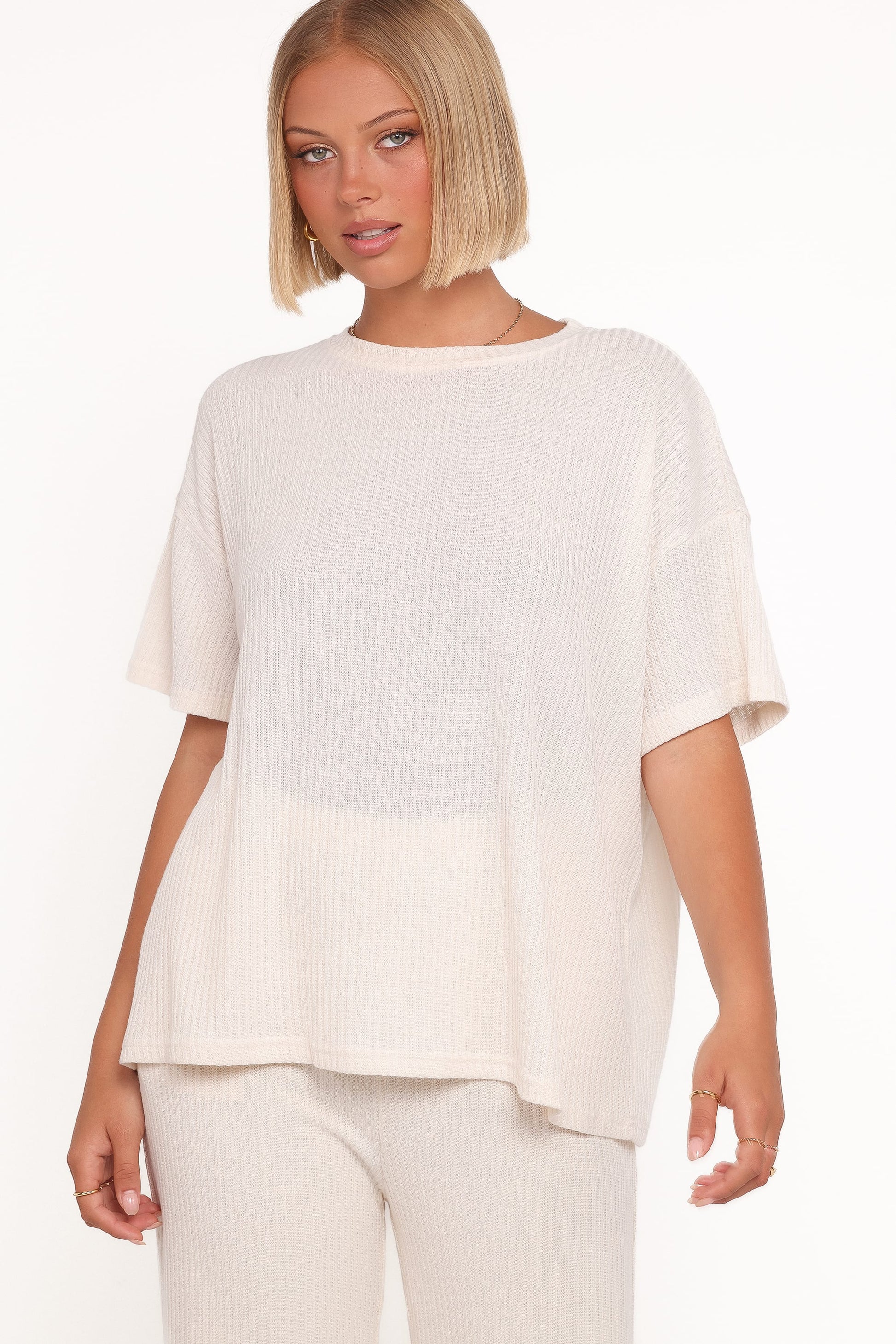 Granger Knit Pant Set - Cream