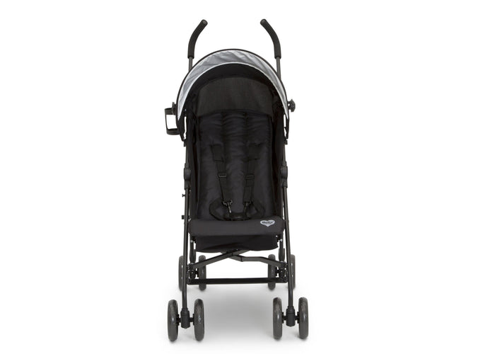 Delta Children Black (001) Pilot Stroller, Front Silo View