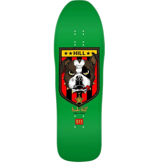 Powell Peralta Frankie Hill Bulldog Reissue Deck 10" - Green