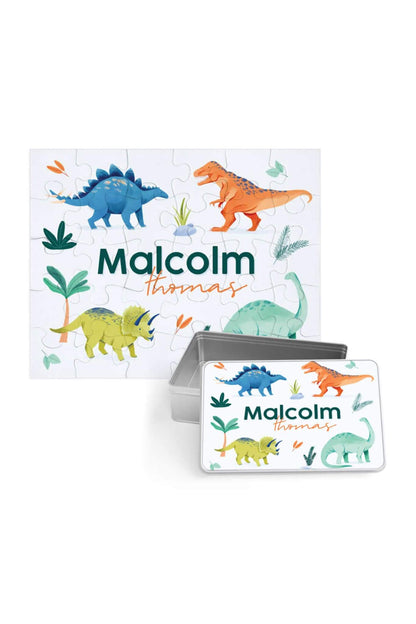 Kids Personalized 30 Piece Puzzle | Prehistoric World